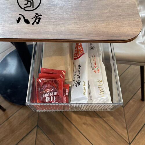 商用必胜客桌下配件盒/酱料包勺子收纳盒/ 勺子盒/ 包邮-八方