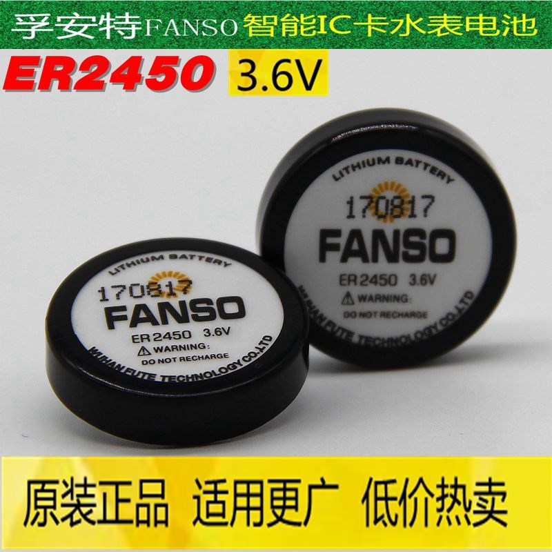 孚安特 汽车胎压监测仪电池 税控盘电池 孚安特ER2450 3.6V 2焊脚