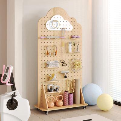 实木洞屏洞板风客厅515玄关隔断置物地屏风可移式落动展示置物架