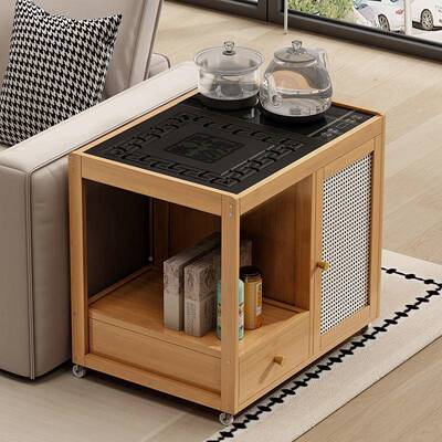 动茶家用小ZC-CSZ茶移台边柜茶茶车实木阳台泡几桌烧水壶一体煮茶