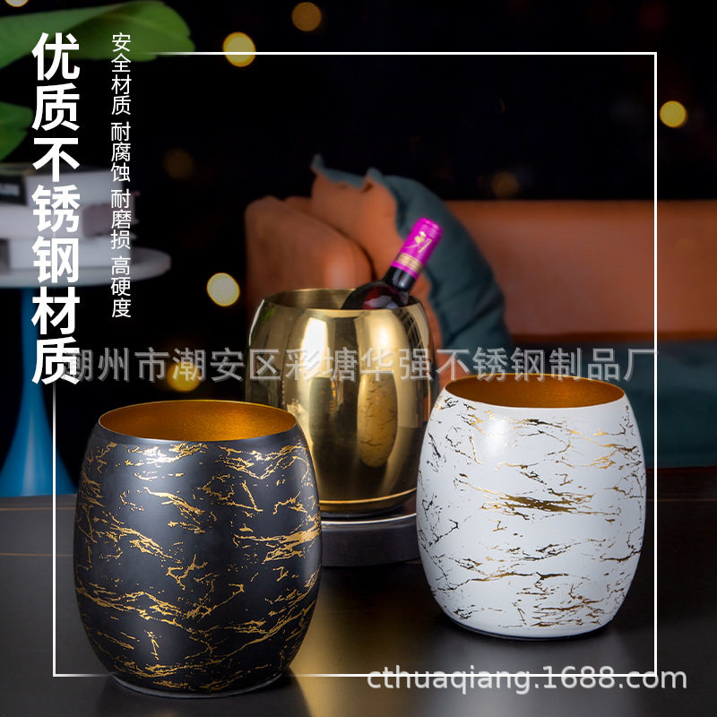 不锈钢蛋型水滴冰桶酒吧KTV