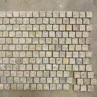 马石虎皮黄然石26738道英岩石公园户外蹄地铺石民宿复古街庭院自