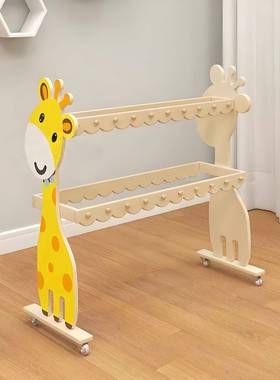 制10127幼移儿园毛巾实木木儿架童可动儿童专用