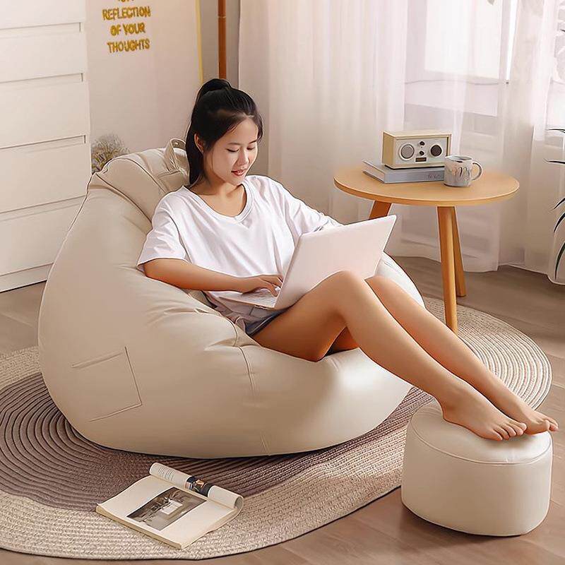 懒人沙发豆袋榻榻米单人可躺可阳睡见详情豆沙椅闲小户型休卧懒室
