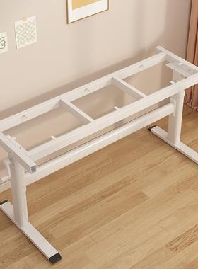 手摇支升降腿支架不锈钢双横脚梁电脑XGD桌学桌习办公茶几电竞桌