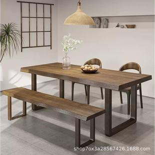 日式风全实木LS-CZ202餐桌组合家用具吃饭客会长条桌椅设计家师复