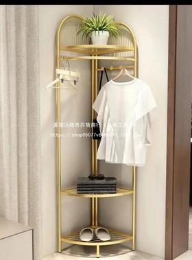 转角衣帽房间浴室卧室三落DUY架地式直角收纳角挂衣架简艺易铁置