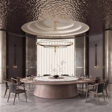 电动可桌RBC大圆桌酒店转盘岩板饭餐桌家用新中1式2人15人20饭店