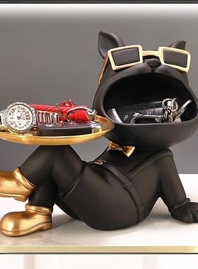 入口狗入口装饰品n储存托盘入口门放钥匙客厅乔迁新家装饰品