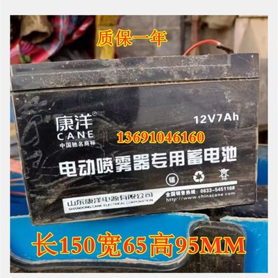 CANE康洋电池12V7AH 12V8AH电动喷雾器专用蓄电池 消防主机电瓶