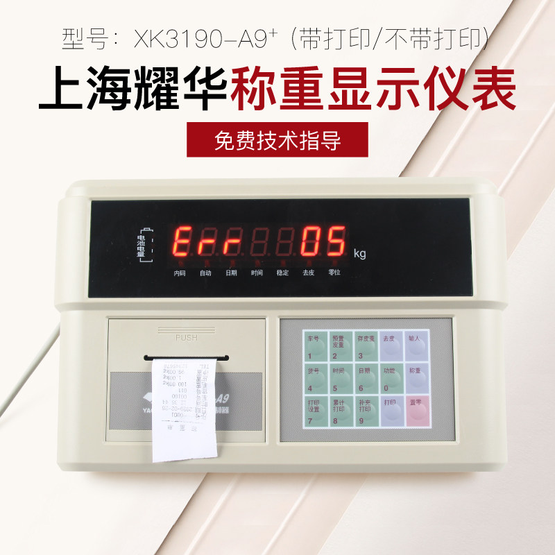 上海耀华XK3190-A9+A9P仪表称重显示器A9打印仪表电子秤地磅仪表