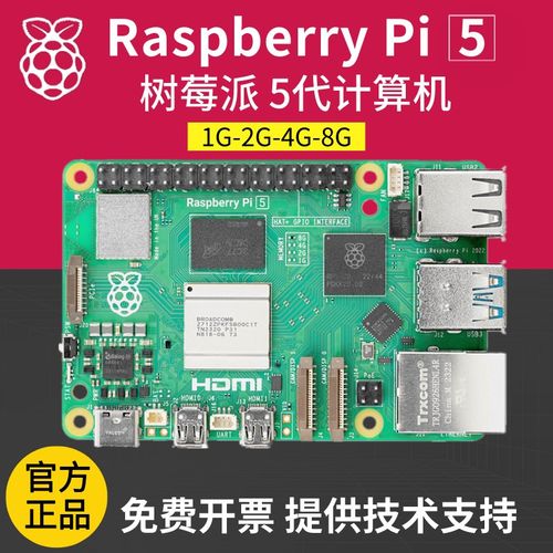 树莓派5代开发板Raspberry Pi 5 4B 8GB主板Python程序设计AI电脑