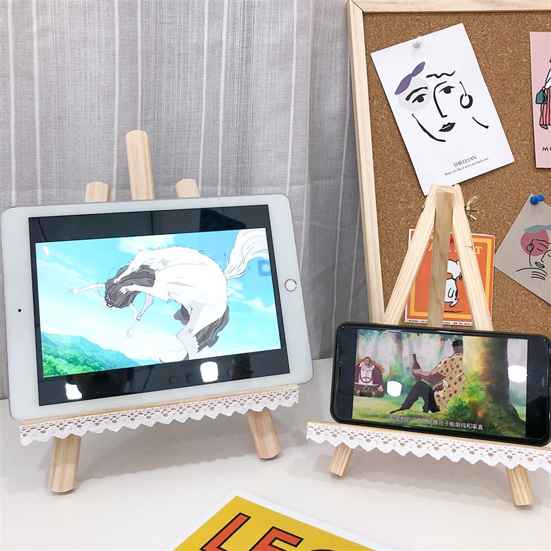 *片片吖*ins手机支架ipad平板支架创意木质桌面画架装饰学生书桌