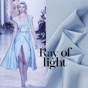 春夏季全棉棉缎面料 光泽感垂坠 凉爽透气面料 华丽礼服裙  舞台