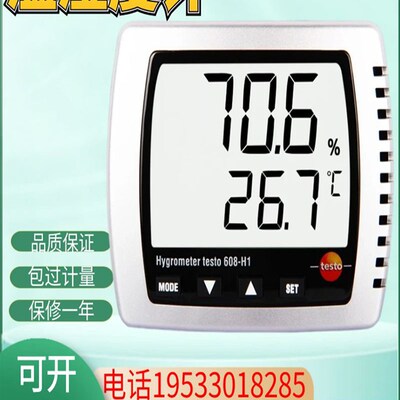德图testo608h1h2温湿度计精度室内工业壁挂式电子家用温湿度仪表