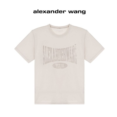Alexander Wang亚历山大王 夏季印花美式复古短袖T恤女士休闲上衣