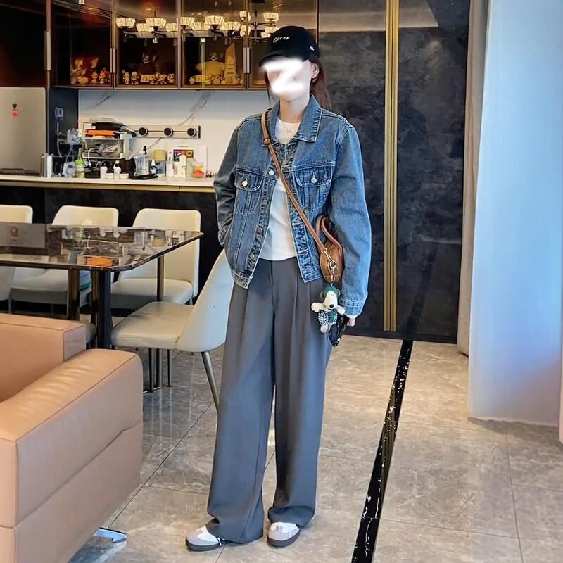 港风复古牛仔外套女2024春秋款韩版宽松百搭减龄休闲外搭上衣夹克