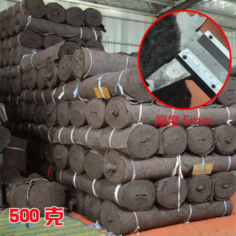黑心棉土工布路面养护o毯温室大y棚包墙用的保温棉新型保温被工程