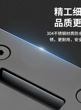 304不锈钢浴室玻璃夹黑色办公室隔断淋浴房玻璃门铰Y链折页浴室夹