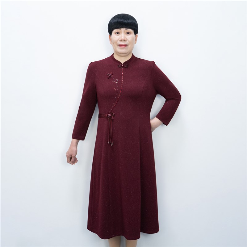 妈妈春装连衣裙新中式改良版旗袍2025春秋新款气质优雅裙红色裙子