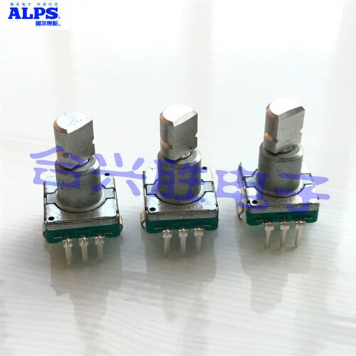 日本ALPS EC11汽车导航音量编码器带开关30定位15脉冲 轴长14MM