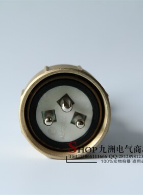 泰航金属铜质插头细牙CTS2-2/D1/D2/D3船用CTS3-2/D3水密插头16A