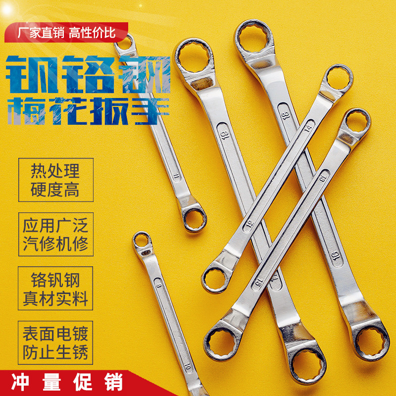 【东工梅花扳手】精钢淬火板子大号卡口眼睛扳子多年知名五金工具图片