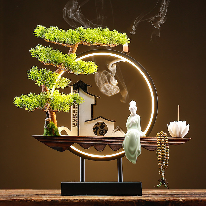 创意倒流香炉家用室内薰香檀香沉香茶道个性玄关客厅陶瓷禅意摆件,农用物资,苗木固定器/支撑器,淘宝优惠券,粉丝福利购,淘宝优惠卷