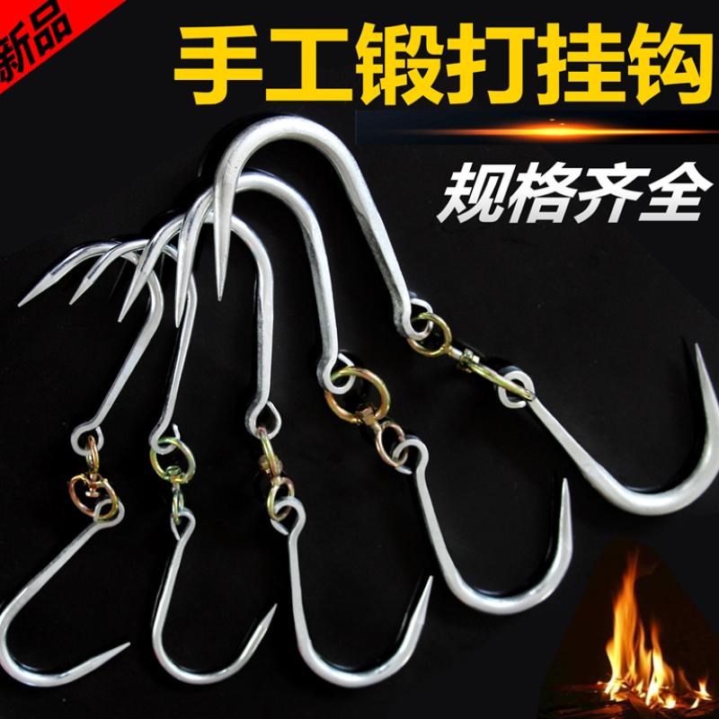 牛肉牛肉屠夫单个钩子铁勾子挂肉勾子多用挂勾结实锻打丁字肉钩