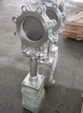 厂家供应PZ673W/X/F气动不锈钢刀型闸阀对夹式304插板阀薄型闸阀