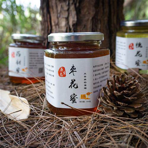 蜂蜜枣花蜂蜜纯正天然自产无添加红枣蜜封盖采野生花源正宗枣花蜜