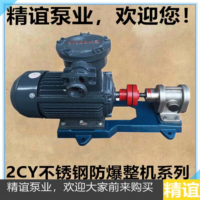 304材质高温电动2CY-12/2.5不锈钢齿轮泵自吸泵标配15KW防爆整机