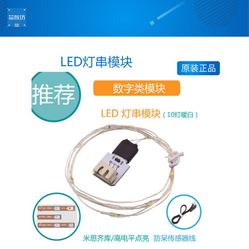 【RuilongMaker】LED灯串模块(10灯暖白)高低电平