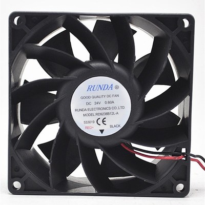 润达RUNDA RD9238B12L-A 24V 0.60A 9038 9CM/厘米变频器散热风扇