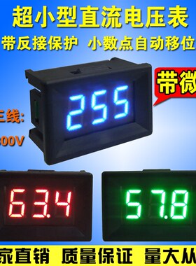 YB21 DC0-300V 0-200V 0.36寸3位/带壳 数显 三线数字直流电压表