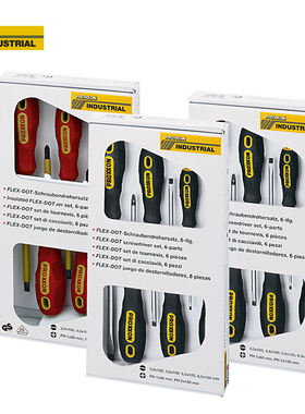 PROXXON迷你魔 FLEX-DOT弹舒粒塑柄螺丝批6件装 NO22640
