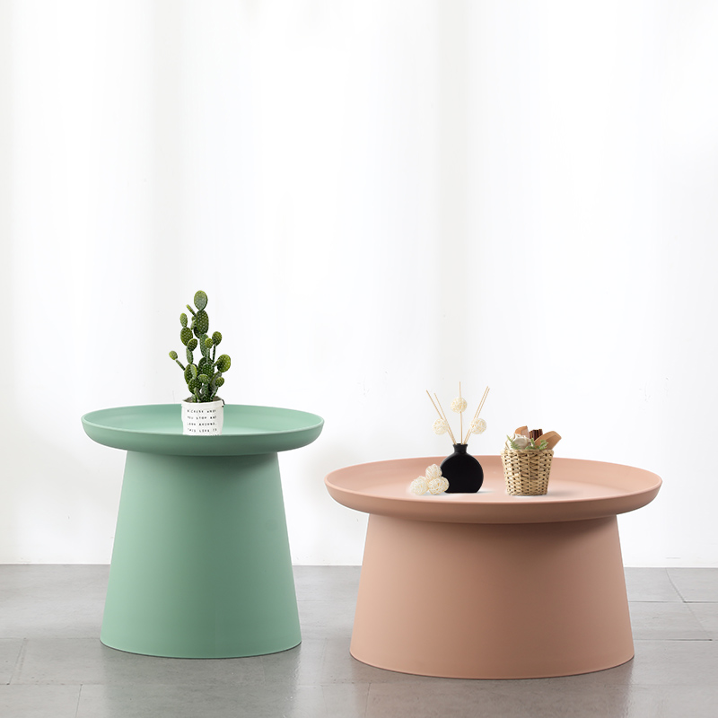 INS风北欧小户型茶几简约家用圆形小茶台桌客厅沙发边几组合套几