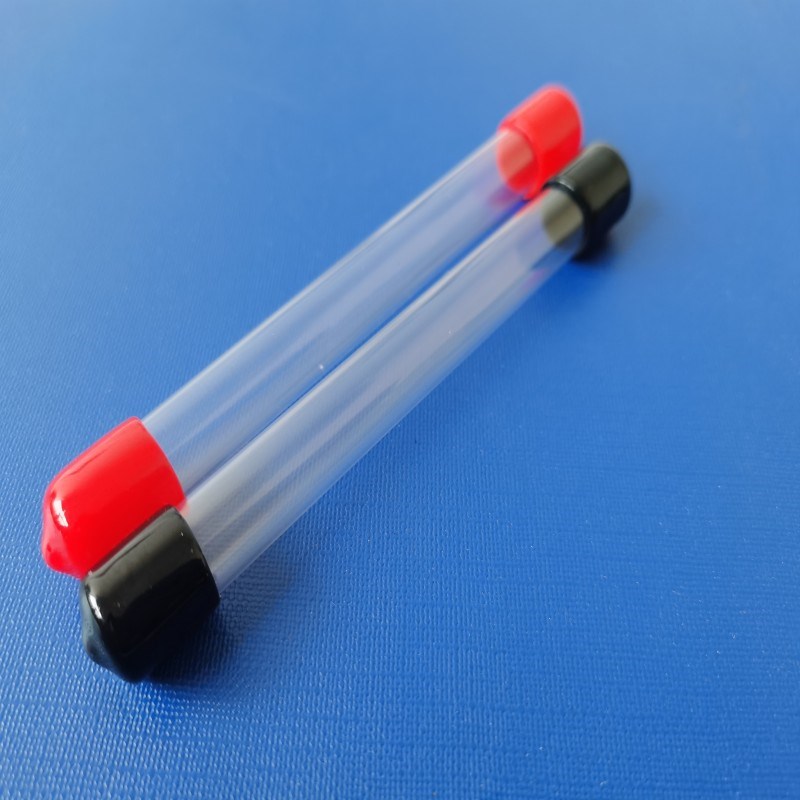 带盖子透明管PVC管塑料管磁铁弹簧管焊材透明包装管外径10内径9mm