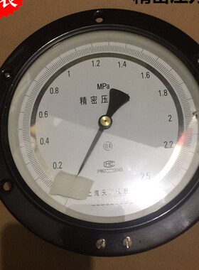轴向带边精密压力表YB-150ZT上海天川仪表0.4级精度背式