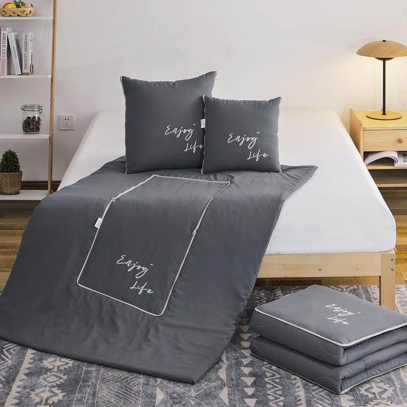 折叠抱枕被子两用纯色汽车沙发靠垫简约办公室午休空调被大号四季