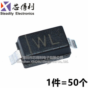 贴片二极管 BZT52C18W 丝印:WL 18V 贴片SOD-123 1206(50个)