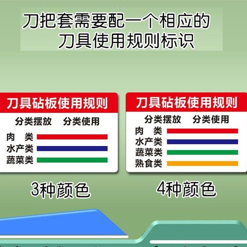 酒店食堂标准4d管理刀具砧板使用规则分类切配工具幼儿园标示牌