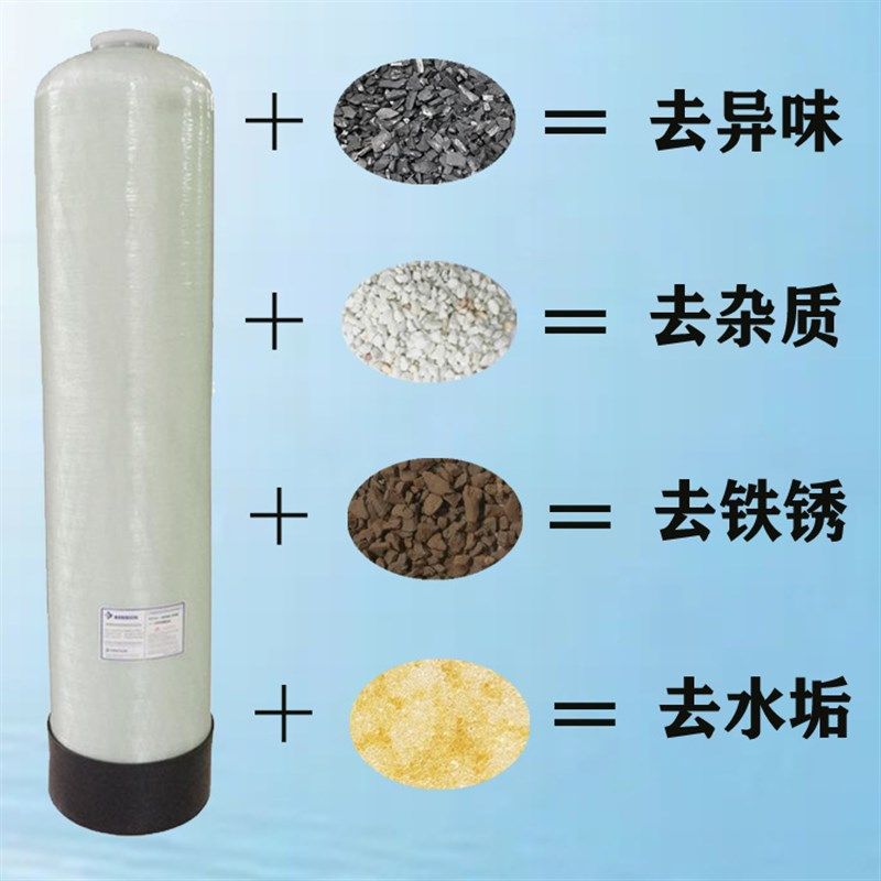 水处理玻璃钢罐经济适用0.5吨/时家用软水器软化水设备树脂罐835