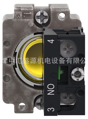 XB2按钮XB2BA51C黄色金属平头按钮1常开ZB2BZ101C+ZB2BA5C按钮