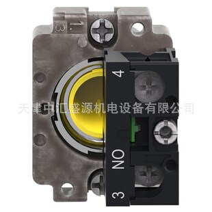 XB2按钮XB2BA51C黄色金属平头按钮1常开ZB2BZ101C ZB2BA5C按钮