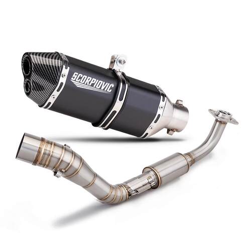 NMAX125 155专用排气管 不锈钢前段尾段消声器套装 无损安装15-17
