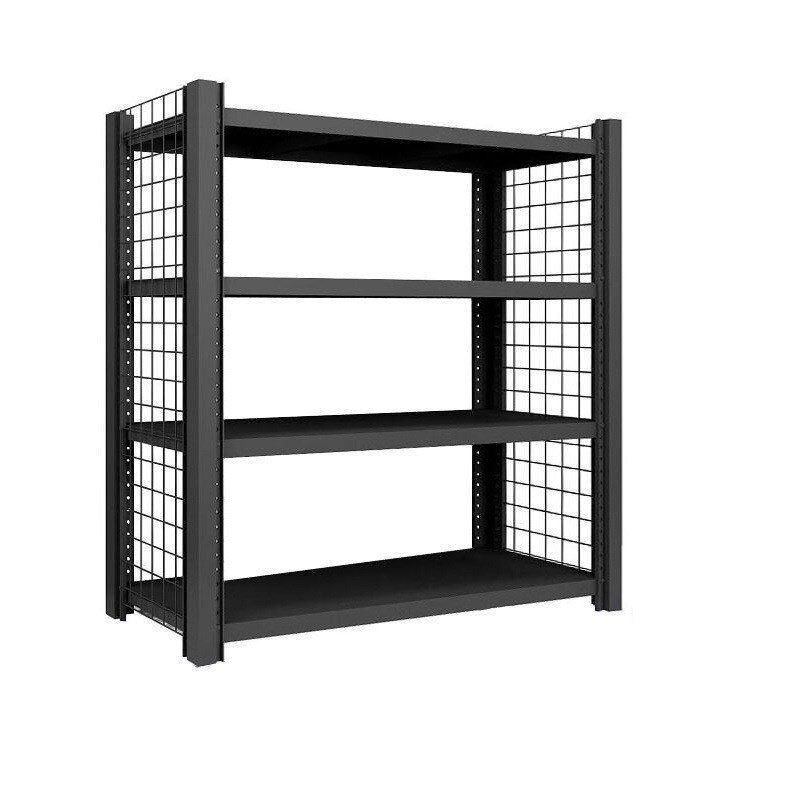 带轮可移动货架置物架多层货柜展示架铁架子推拉可调节带网格挡架