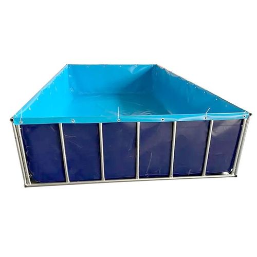 养鱼池大型方形支架养殖水池软体帆布带支架养鱼池蓄水池整套定制