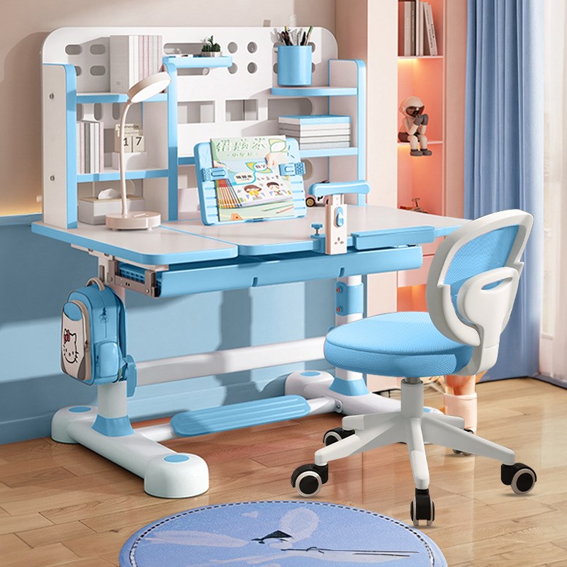 儿童学习桌书桌家用桌子书房金属课桌椅组合套装男孩小学生可升降