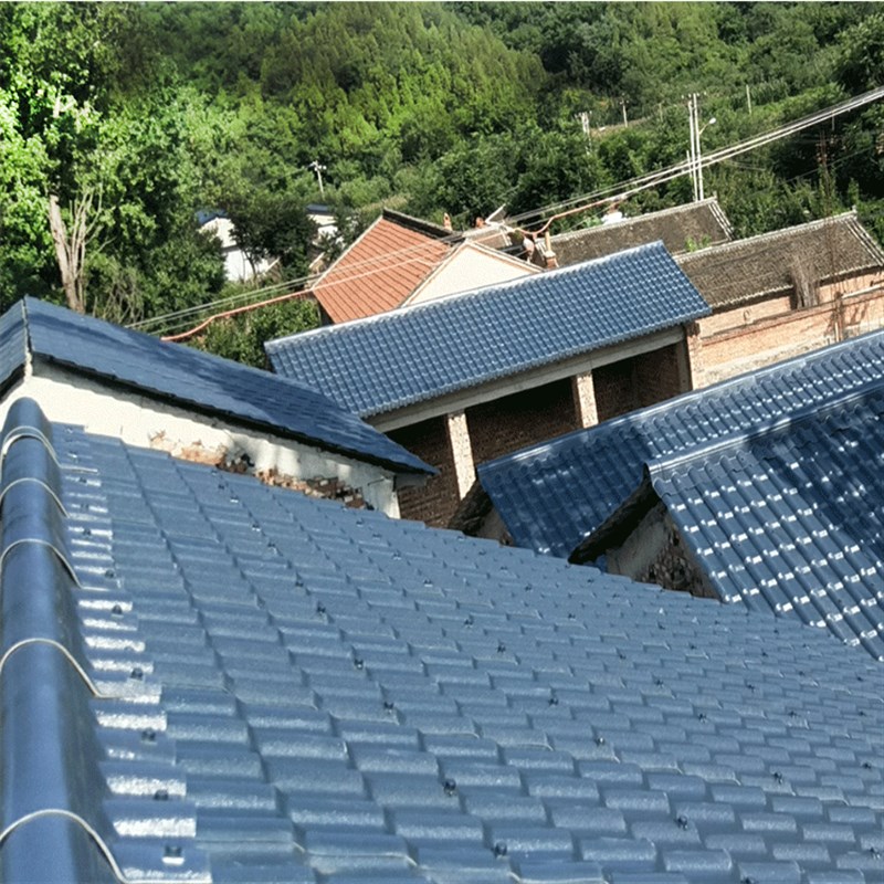 合成树脂瓦仿古瓦建筑装饰塑料材料别墅瓦ASA瓦片PVC屋顶厂家供应